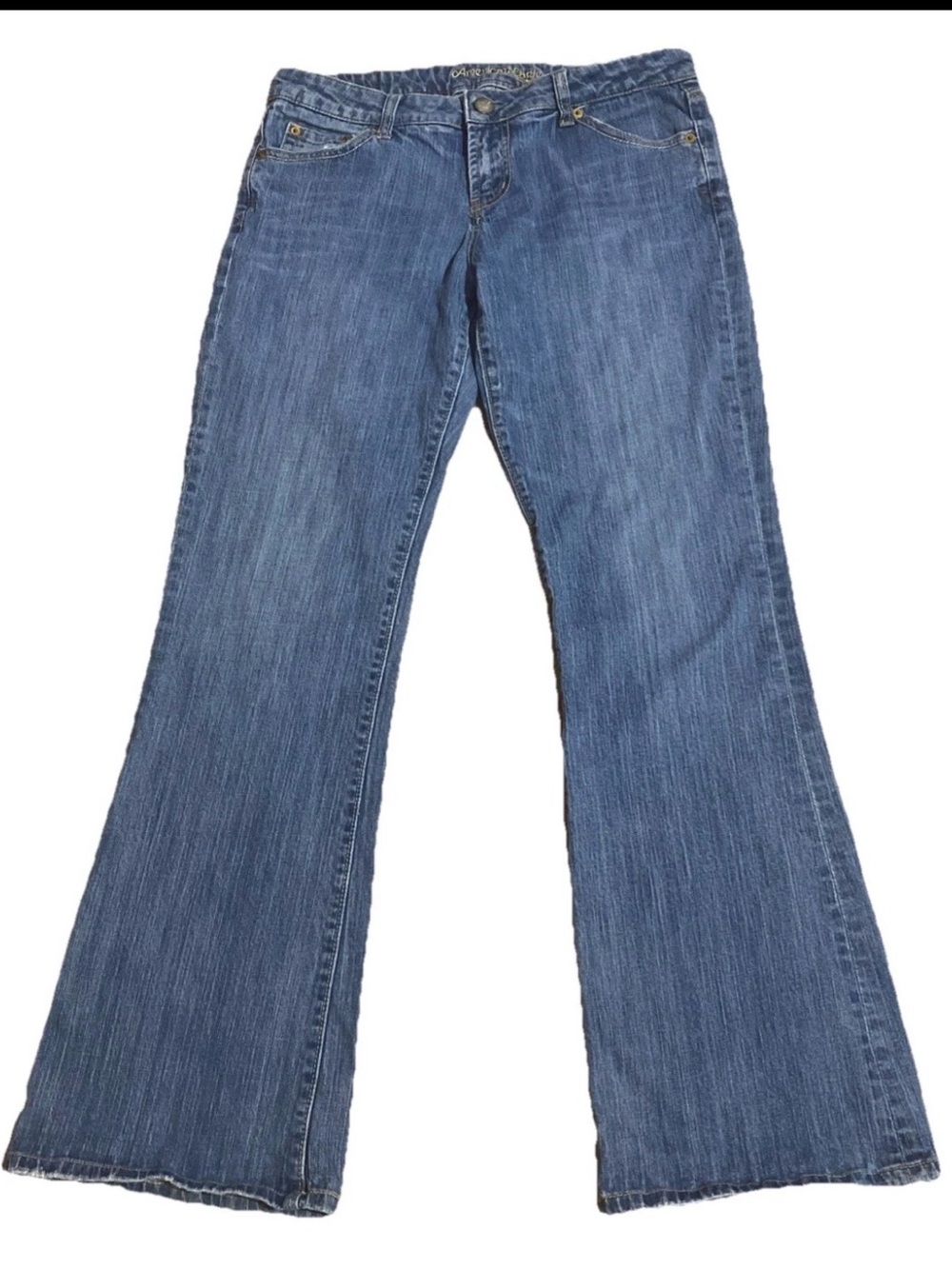 American Eagle Vintage Hipster Distressed Jeans Y2K Womens 10 Regular